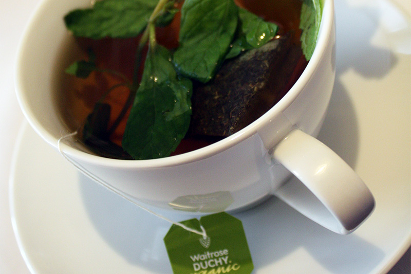 Organic tea at Ogilvy House.